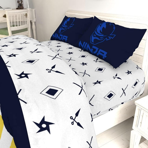 Ninja 3 Piece Twin Sheet Set Microfiber...