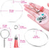 Audab 120pcs Acrylic Keychain Blanks for Vinyl Kit Including 30pcs Clear Acrylic Blanks, 30pcs Keychain Tassels, 30pcs Key Rings and 30pcs Jump Ri...