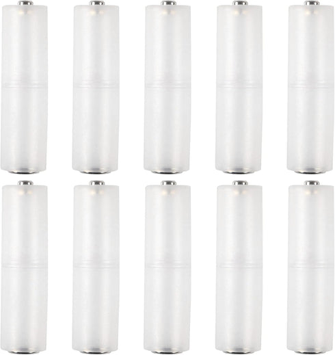 10pcs AAA to AA Battery Adapter AAA to AA Battery Converter Holder Battery Adapter Converter for AAA to AA Battery Clear Color...