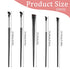 5Pcs Eyeliner Brushes, Fine Angled Eye Liner Ultra thin Precision Makeup Brushes Set, Slanted Flat Angle Eyeliner Brushes for Precision Liner...