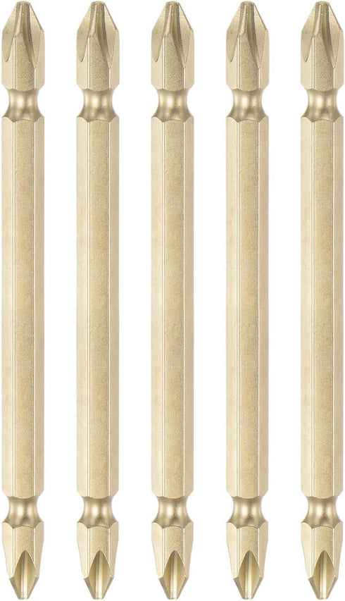 5pcs PH2 Phillips Head Screwdriver Double Ended Driver Bit 4" Length 0.25" Dia S2 Steel Magnetic Long Double Sided Cross Head for Power Tool...