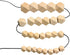 100Pcs Natural Geometric Polygon Wood Beads, Unfinished Wooden Loose Spacer Beads for Bead Crafts Making Home Farmhouse Decoration 4 Sizes (10mm 1...