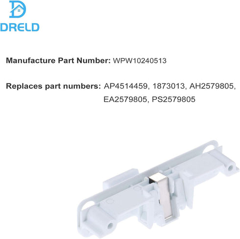 W10240513 Washer Lid Latch Lock Strike, Replace Part # P4514459, PS2579805, AP6017583, Replacement for Whirlpool, Kenmore, Amana, Maytag Roper, Sears