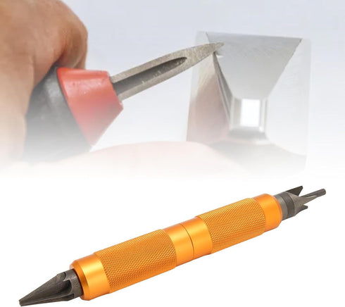 Double Ended Case Prep Multi Tool, Steel Sharpness Chamfer Deburring Tools, Chamfer Reloading Equipment Primer Pocket Cleaners Reamers for Removin...