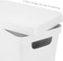 Simplify Small Vinto Storage Box | Click Tight Lid | Dimensions: 9.76" x 6.69" x 4.84" | Stackable | Home Organization | 2 Handles | White...