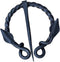 Hand-Forged Brooch Medieval Design Twisted O Shape Leaf Design | Brooch With Clock Pin Unisex For Cloak Shawl And Scarf...
