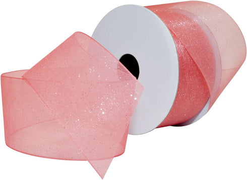 Morex Ribbon Sugar Sheer Organdy Ribbon, 1-1/2-Inch by 25-Yard, Coral...