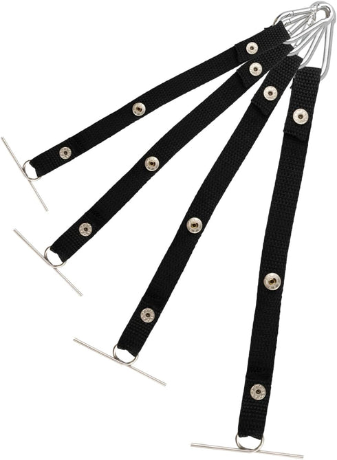 4pcs Tape Thong for Tool Belts, Electrical Tape Holder, Black Electrical Tape Hooks Polyester Electrical Tape Chain Strap, Small...