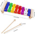 Xylophone for kids,Glockenspiel With 2Child Safe Mallets 8Notes Diatonic,Colorful Metal Bars With Educational Development Musical,Xylophone for To...