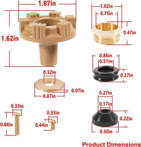 RK-14MH Repair Kit Metal Handle,Outside Faucet,Compatible with Woodford Model 14,Model 18...