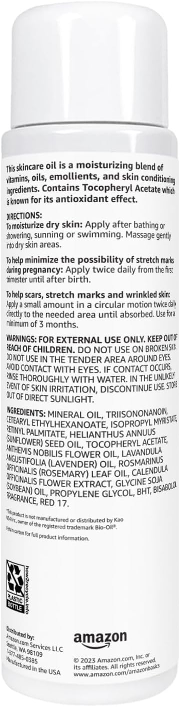 Amazon Basics Moisturizing Skincare Oil with Vitamins A & E, 6.7 Fl Oz (Pack of 1)...