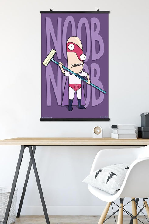 Trends International Rick And Morty - Noob Noob Wall Poster, 22.375" x 34", Premium Poster & Clip Bundle...