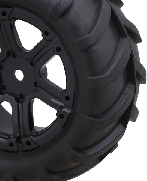 Lovermusic 4PCS 1/16 RC Crawler Truck Off Roader Rubber Tires and Rims, 3.35x1.65inch Rock Climbing Tires...