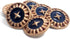 20 pcs Color Contrast Golden Star Enamel Layer Sewing Metal Shank Buttons for Coats -25mm -1"...