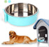 Pet Hanging Bowl 2-in-1 Removable Stainless Steel Food Hanging Bowl for Puppy/Cat, Andiker Pet Bowl Hanging Cage Large Water Food Feeder for Dogs ...