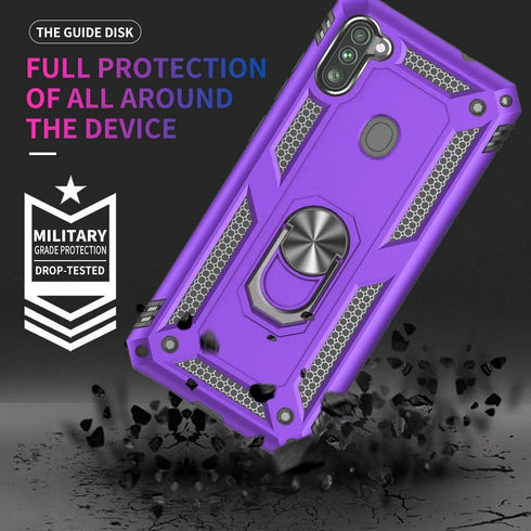 for Galaxy A11 Phone Case, Samsung A11 Phone Case with Screen Protector, Military Grade Protective Cases with Ring for Samsung Galaxy A11 (Purple)...