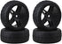 12mm Hub Wheel Rims & Rubber Tires Compatible with RC 1/10 on-Road Touring Racing Drift Car(Pack of 4)...
