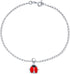 Bling Jewelry Garden Red Ladybug Queen Bumble Bee Charm Anklet Link Ankle Bracelet For Women Teens 14K Gold Plated .925 Sterling Silver Adjustable...