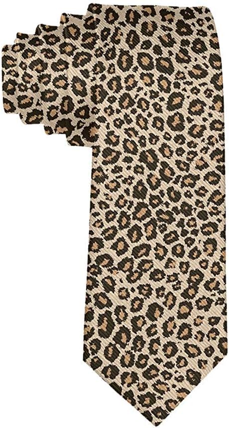 Men's Cool Leopard Skin Necktie Polyester Silk Soft Business Gentleman Tie Necktie...