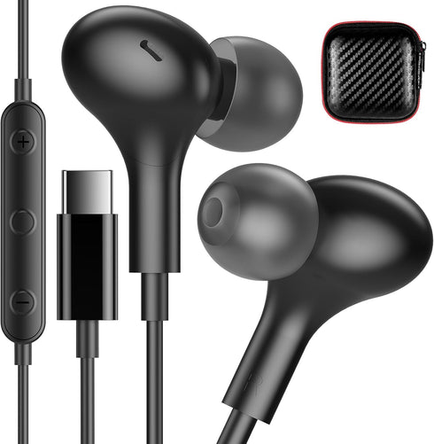 USB C Headphones for Apple iPhone 15 Plus iPad/Google Pixel 8 8A 7 Pro 7A/ Samsung Galaxy S24 S23 S22 S21 Ultra Android Earbud Wired Type C Earpho...