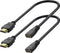 HDMI Extension Cable 1 Feet, 2 Pack HDMI Extender Cable High Speed HDMI Male to Female Adapter Cable 1080P HDMI Video Cord for HDTV, Monitor, PC, ...