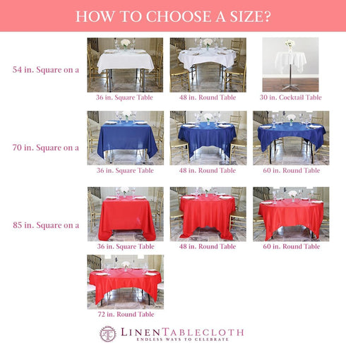 LinenTablecloth 54-Inch Square Polyester Tablecloth Purple...