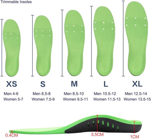 High Arch Support Insoles for Men and Women, Orthotic Shoe Inserts for High Arch,Plantar Fasciitis,Flat Feet,Foot Pain...