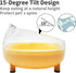 2Pcs Stainless Steel Dog Bowl 15° Slanted Elevated Bulldog Feeder Non-Slip Detachable Stainless Steel Cat Food Dish for Protecting Spine (Yellow)...