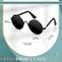 Dog Sunglasses Retro Pet Glasses Doll Glasses Classic Round Dog Glasses Metal Cat Puppy Eye Wear Hippie Costumes for Cats and Dogs, Photos Props C...