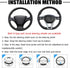 15 Inch Car Steering Wheel Cover, Winter Warm Plush Fluffy Non-Slip Automotive Steering Wheel Protector for Man Woman, Vehicle Interior Accessorie...
