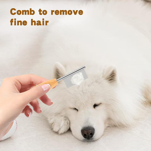 4 In Pet Comb Face and Feet Comb Face Comb for Dogs Small Face And Finishing Comb Dog Grooming Combs Metal Pocket Comb Perfect For Small Pets Face...