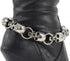 TFJ Women Boot Bracelet Chains Bling Metal Skeleton Skulls Western Fashion Anklet Shoe Charm Silver...