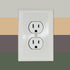 Questech Decor Single Duplex Electrical Outlet Cover Wall Plate, 1-Gang Single Switch Plate Standard Size Receptacle Cover, Decorative Rope Edge, ...
