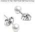 Charisma 6mm Composite Pearl Earrings Round Ball Pearls Stud Earrings Hypoallergenic 12 Pairs Imitation Pearl Earrings Set for Women...