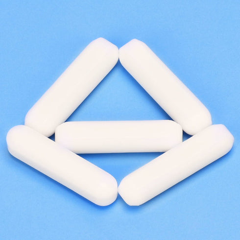 5-Pack Stir Bar Set, 30 mm PTFE-Coated Magnetic Stirring Bars White Laboratory Stir Mixer for Stirrers, 5 PK...