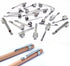 pencil Clips, pencil holder Silver Metal Clips Sliding Epoxy Pen golf pencil Clips Pocket Clips,Clip Shirt Study Holder Portable Hanging 2 Style (...