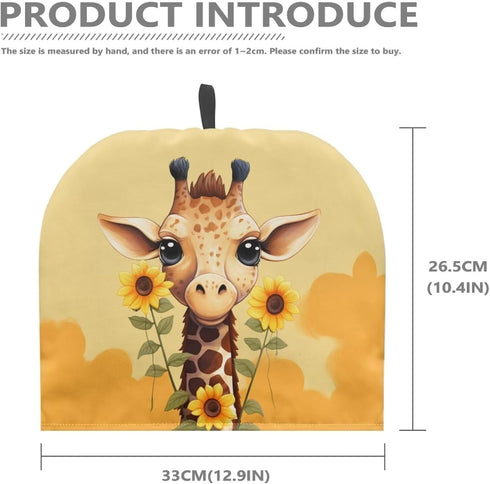 Giraffe Sunflower Print Tea Cozy for Ladies Gift Teapot Cover Home Decorative Accessory Insulated Teapot Cozy for Dust Proof Keep Warm Yellow Kett...