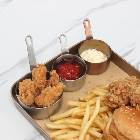 100ml 1pc Handle Sauce Pan, Mini Sauce Pan with Hanging Hole, Handle Sauce Pot Multi-purpose Corrosion-resistant 304 Stainless Steel Measuring Cup...