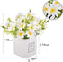 AIFUSI Artificial Flowers, Faux Flowers in Vase Small White Daisy Decor Mini Silky Artificial Daisies Fake Plant Flower Decor for Home Decor Indoo...