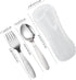 VANRA 2 Pieces Children Fork Spoon Set with Travel Case for Lunch Box, 18/8 Stainless Steel Kids Silverware Flatware Set Kids Utensil Set for Scho...