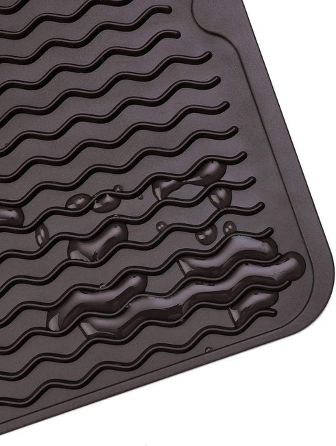 Silicone Dish Drying Mat for Multiple Usage,Easy clean,Eco-friendly,Heat-resistant Silicone Mat for Kitchen Counter or Sink,Refrigerator or drawer...