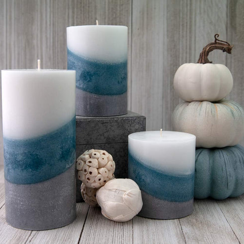 Wicks N More Clean Slate Unscented Handmade Pillar Candle (3x3)...