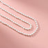 Elegant Women Lady Long White Sweater Created Pearl Necklace Beaded necklace...