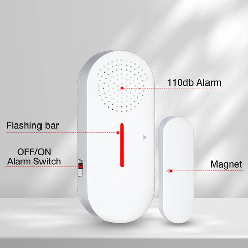 Door Window Alarm,110DB Door Alarms for Kids Safety, Wireless Sensor Door Window Burglar Alarm-Window Pool Alarms for Home (5PCS)...