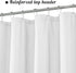 Mrs Awesome Embossed Microfiber Extra Long Shower Curtain Liner 71 x 84 inches, Soft Fabric Shower Curtain Washable and Water Repellent,71x84, Whi...