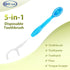 Disposable Toothbrush, Complete Oral Care All in One Toothbrush, Include Toothpaste, Tongue Cleaner, Dental Floss and Picks, Pack of 24...