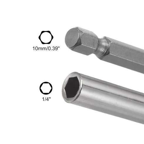 uxcell 4pcs 1/4 Inch Hex Shank by 4 Inch Magnetic Bit Holder Extension, Quick Release Screwdriver Drill Power Tool...