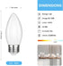 6Pack B11 E26 LED Candelabra Bulbs, 5W Equal 40 watt Edison Light Bulbs, Daylight White 5000K Dimmable Candle Bulb for Chandeliers, Ceiling Fan,Pe...