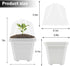 10 Pcs White Plant Nursery Pots with Clear Humidity Dome- 4 inch Plastic Gardening Pot Plant Container- Seed Starting Pot with Drain Holes for See...