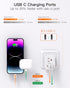 ?2 Pack? Switzerland Travel Plug Adapter, Type J Power Adapter with 3 Outlets, 3 USB Ports (2 USB C), Travel Essentials US to Switzerland, Rwanda,...